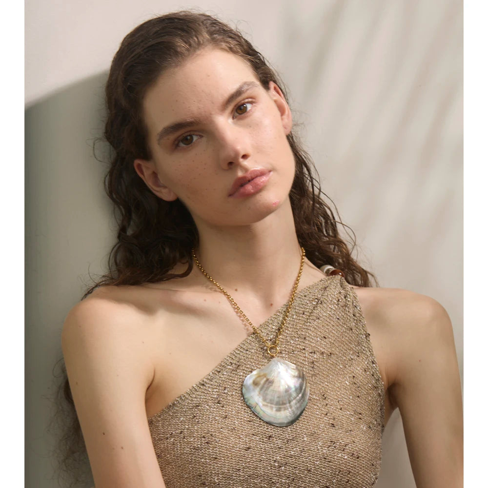Colar Feminino Gota com Pérola em Aço Inoxidável 4