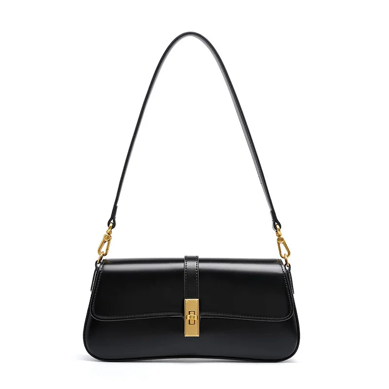 Bolsa Feminina Vintage em Couro Legítimo para Ombro