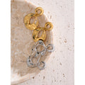 Yhpup Glossy Metal Daily Unusual Earrings Waterproof Personalized Stainless Steel Geometric Popular Jewelry Accessories