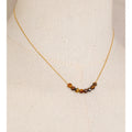 Yhpup Natural Aventurine Agate Tiger Stone Beads Chain Drop Necklace High Quality Fashion Collar Jewelry Gala Gift Wholesale