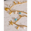 Conjunto Colar e Pulseira Estrela em Aço Inoxidável