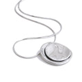 Yhpup Double Round Pendant Fashion Necklace Water Resistant Metal Stainless Steel Daily Waterproof Jewelry Recommend YH1919A Platinum