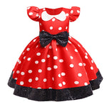 Vestido Infantil Festa Minnie Vermelho Para Menina