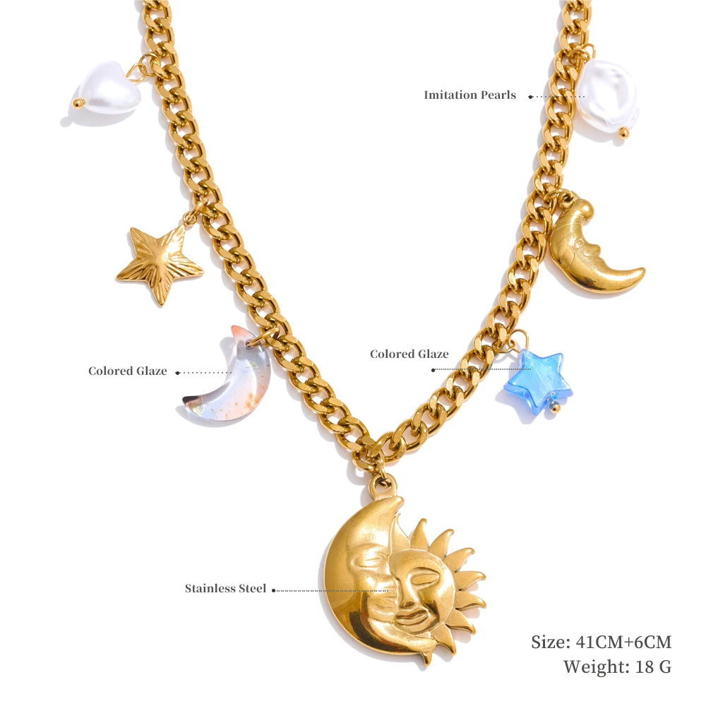 Colar Feminino Gota em Aço Inoxidável 6 YH1371A