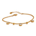 Conjunto Colar e Pulseira Gota com Zircônia em Aço Inoxidável YH1201A White