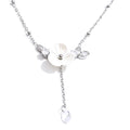 Colar Feminino Flor em Aço Inoxidável Prata