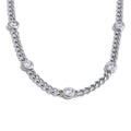 Colar Feminino Gota com Zircônia em Aço 316L Prata