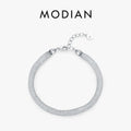 MODIAN 925 Sterling Silver Shinning Reticular Full Zirconia Weave Bracelet Exquisite Party Bracelets For Women Fine Jewelry