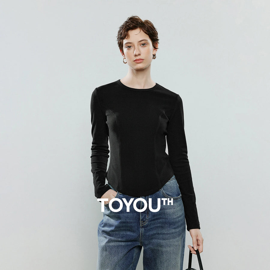 Blusa Feminina Slim de Fleece Manga Longa