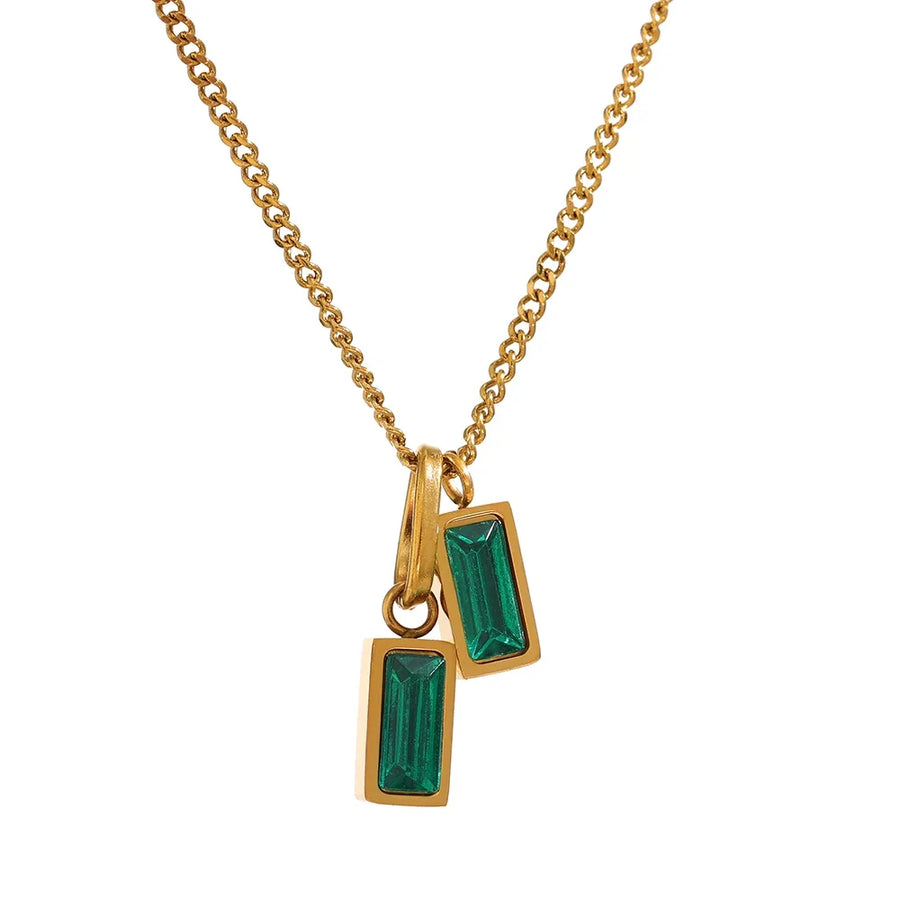 Colar Feminino Gota com Zircônia em Aço Inoxidável 5 Único