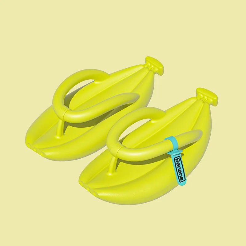 Chinelo Bananão Grande e Macio Verde fluorescente