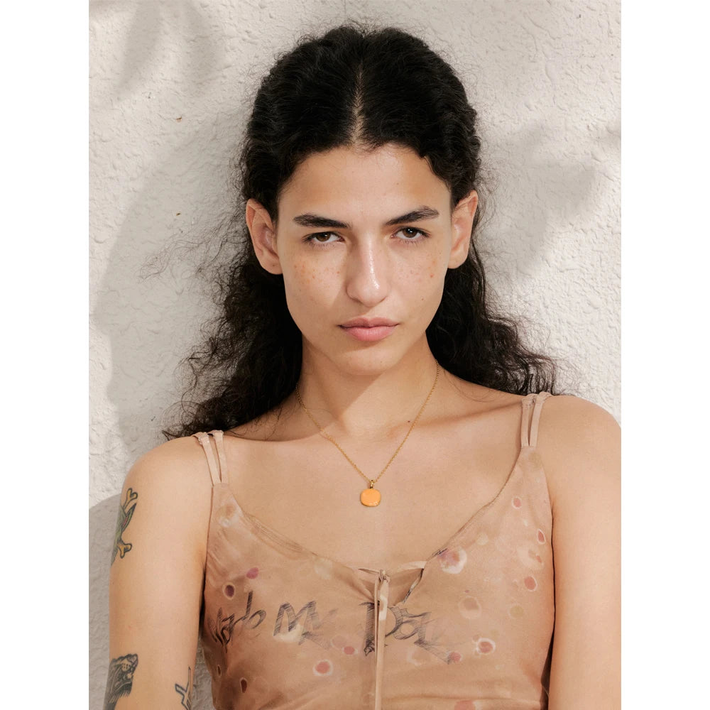 Colar Feminino Quadrado em Aço Inoxidável 4