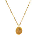 Yhpup Fashion Stainless Steel Round Pendant Necklace Statement 18 K Metal Collar Charm Jewelry цепочка на шею женская ожерелье YH594A Gold