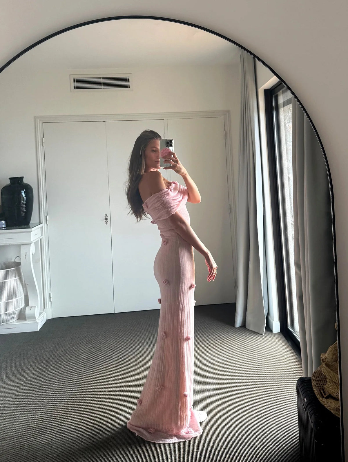 Green Off Shoulder Floral Long Dress Sexy Women's Mesh Strapless Dresses Summer Evening Wedding Guest Cocktail White Holiday New Pink