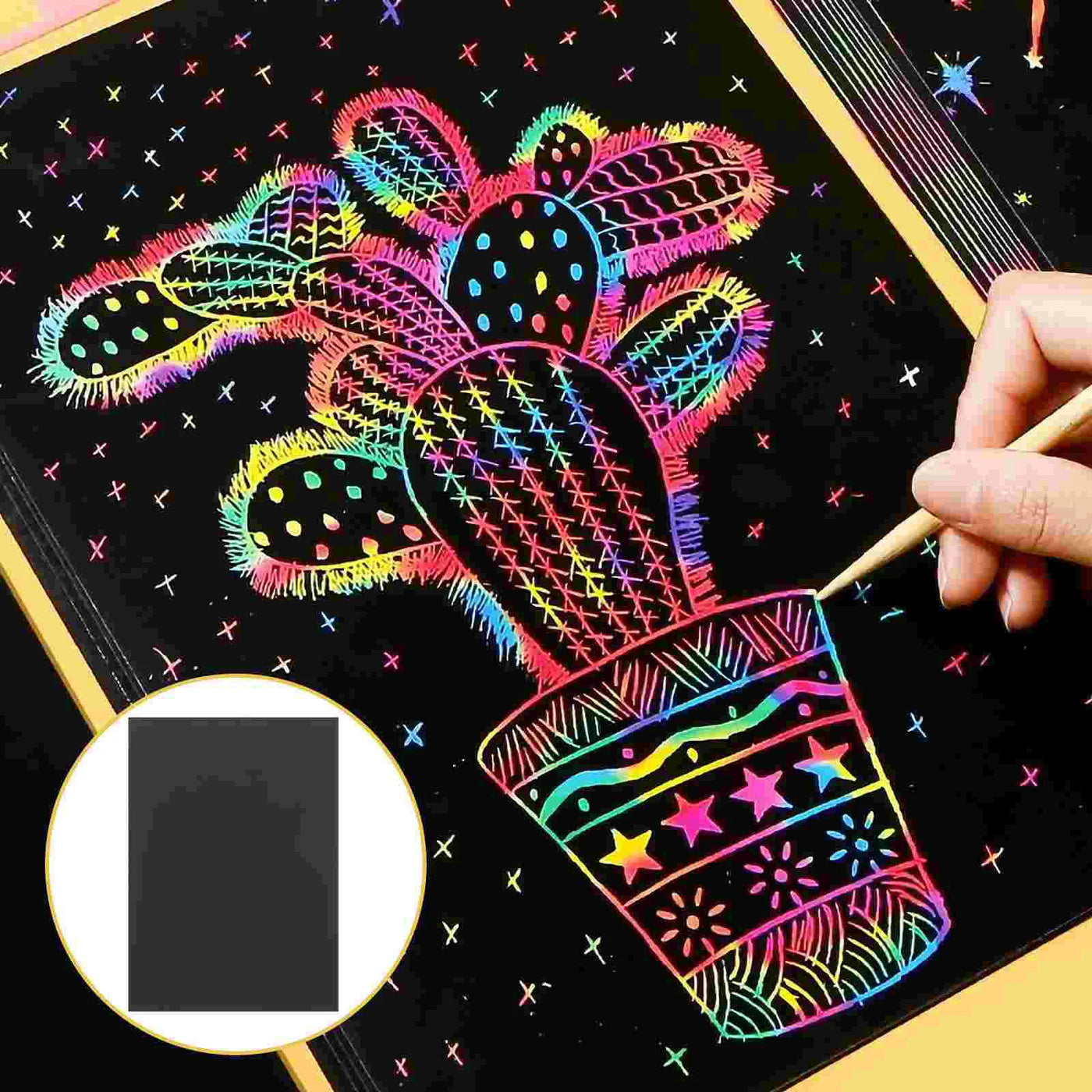 10pcs A4 Papel Black Arte de riscar - Faça do seu jeito