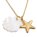 Colar Feminino Estrela em Aço Inoxidável 3 YH4733A Starfish