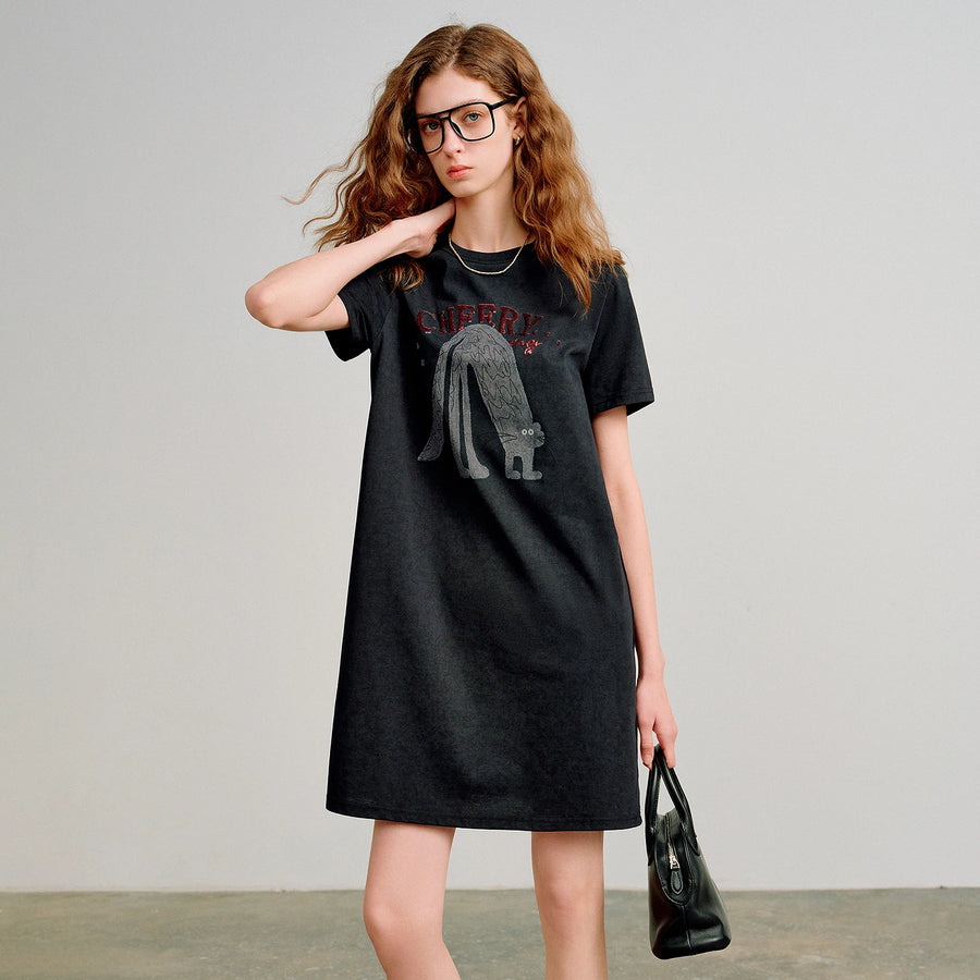 Vestido Midi de Algodão Estampado Estilo Batik