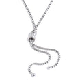 Yhpup Distinctive Stainless Steel Adjustable Long Chain Drop Necklace 16K PVD Plated Stain Less Metal Trending Jewelry New YH936A Platinum