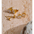 Kit de Brincos Redondos com Zircônia