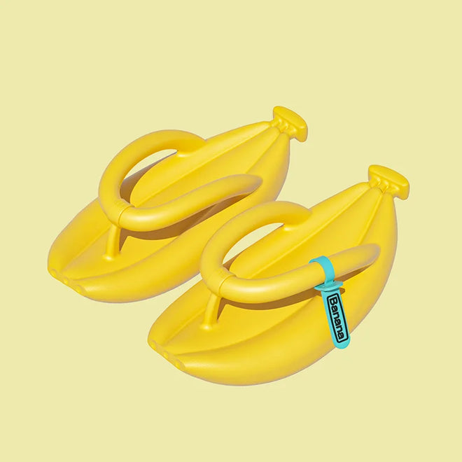 Chinelo Bananão Grande e Macio Amarelo