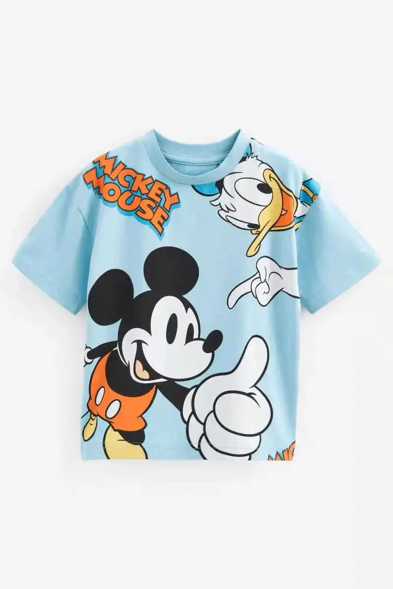 Camisa Masculina Infantil Mickey Tamanhos de 9 meses-7anos Azul