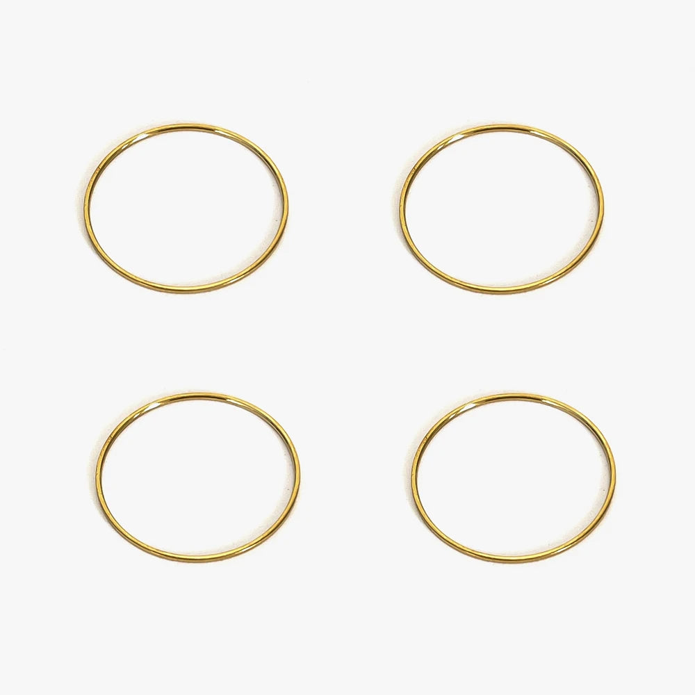 Anel Ultrafino 0,5 mm com Banho Ouro 18K