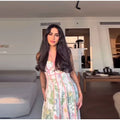 Fashion Print Women Dress Floral Halter Tube Tops Sleeveless Lace Up Waist-Closed Female Dresses 2026 Spring Summer Lady Robe