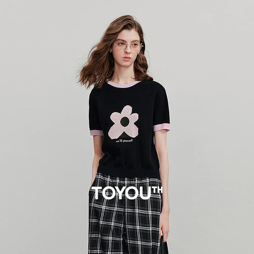 Blusa de Tricô Manga Curta Leve