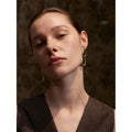 Yhpup Fashion Stainless Steel Square Rectangle Drop Earrings Metal Stylish Statement Gold Platinum Plated Jewelry Waterproof