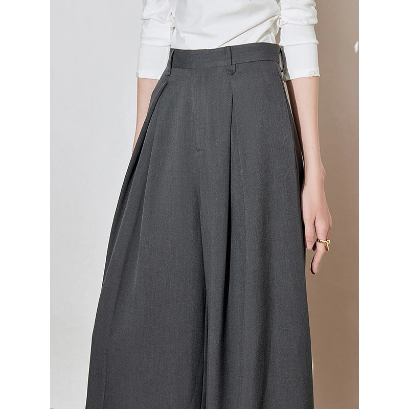 Calça Alfaiataria Feminina Wide Leg com Pregas