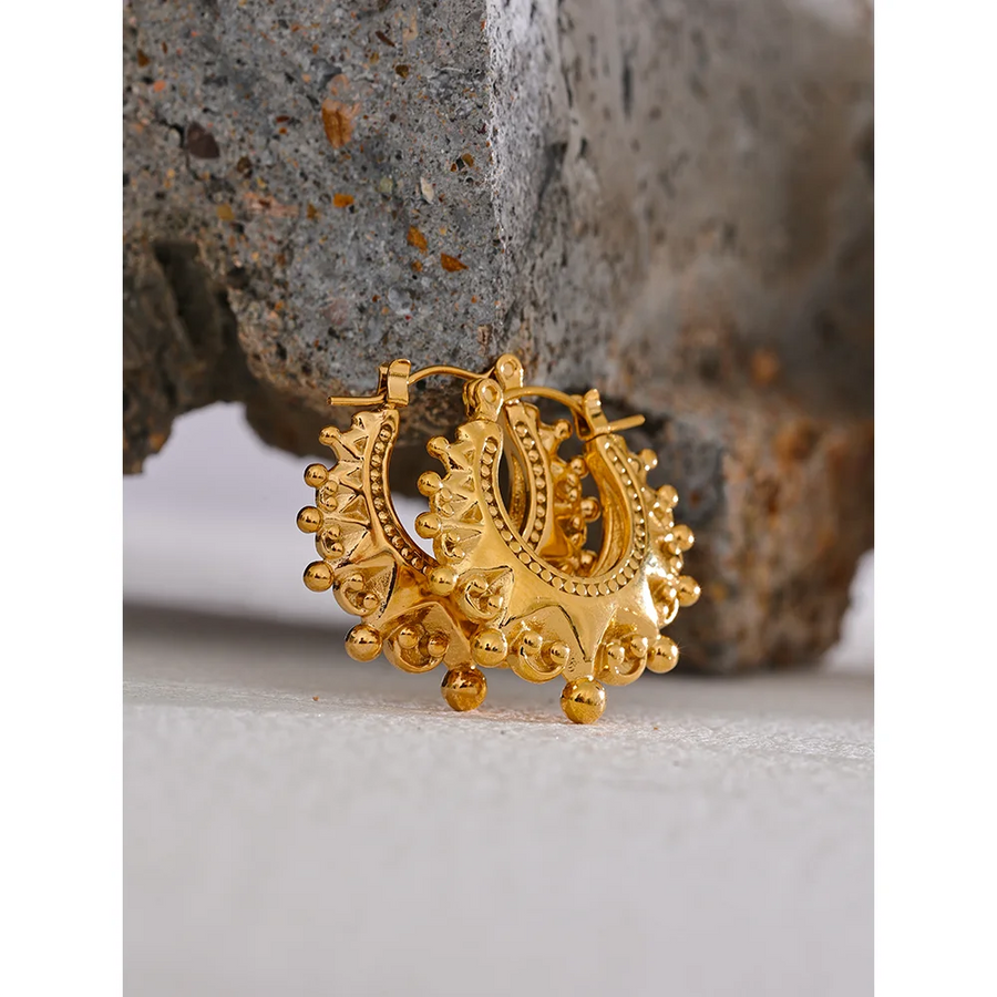 Brinco de Argola Meia-Lua Vintage