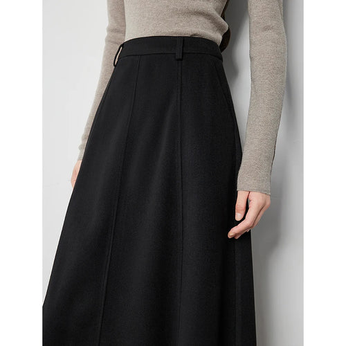 Saia Midi Feminina de Inverno Evasê