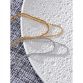 Colar Feminino de Camadas Gota com Contas decorativas em Aço Inoxidável