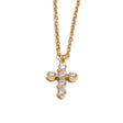 Colar Feminino Cruz com Zircônia em Aço Inoxidável 6