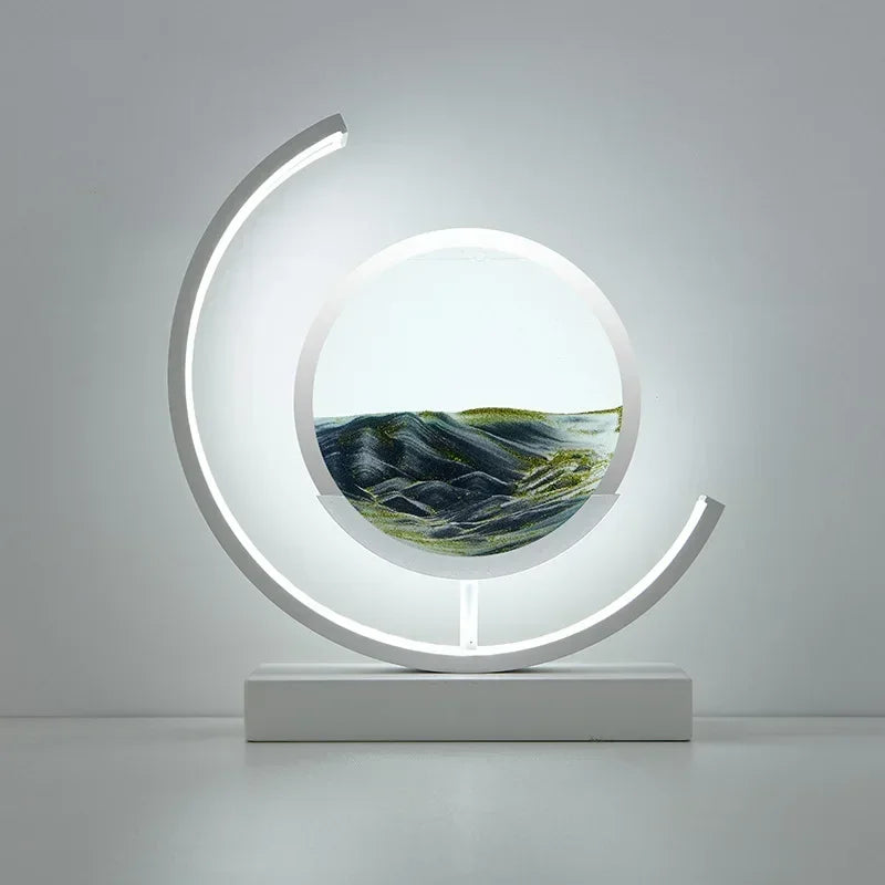 Luminária Home Art Decorativa LED Mountains Branca | Delamantina White Base-Black