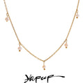 Colar Feminino Gota com Pérola em Aço Inoxidável 16