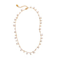 Colar Feminino Gota com Zircônias Coloridas em Aço Inoxidável 2 Branco