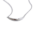 Yhpup Fashion Stainless Steel Shell Moon Necklace Chic Cast Pendant Tarnish Resistant Chain Arrivals Jewelry Wholesale YH3671A Steel