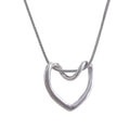 Yhpup Minimalist Golden Stainless Steel Heart Hollow Pendant Necklace for Women Rust Proof Stylish Charm Jewelry Bijoux Femme YH998A Steel