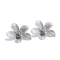 Yhpup Hot Style Stainless Steel Metal Flower Daily Stud Earrings Prevent Allergy Texture Versatile Trending Jewelry Recommend