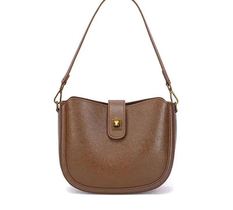 Bolsa Feminina de Couro Legítimo Soft Vintage para Ombro e Transversal