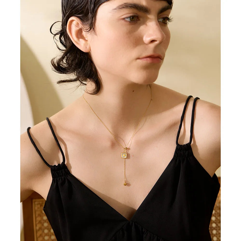 Colar Feminino Coração em Aço Inoxidável 2