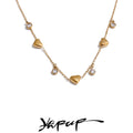 Colar Feminino Coração com Zircônia em Aço Inoxidável
