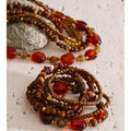 Yhpup Waterproof 2025 Handmade Beads Bohemia Jewelry Autumn Winter Stainless Steel Layered Resin Chain Bib Statement Necklace