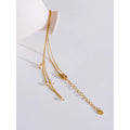 Colar Feminino Gota com Pérola em Aço Inoxidável 16