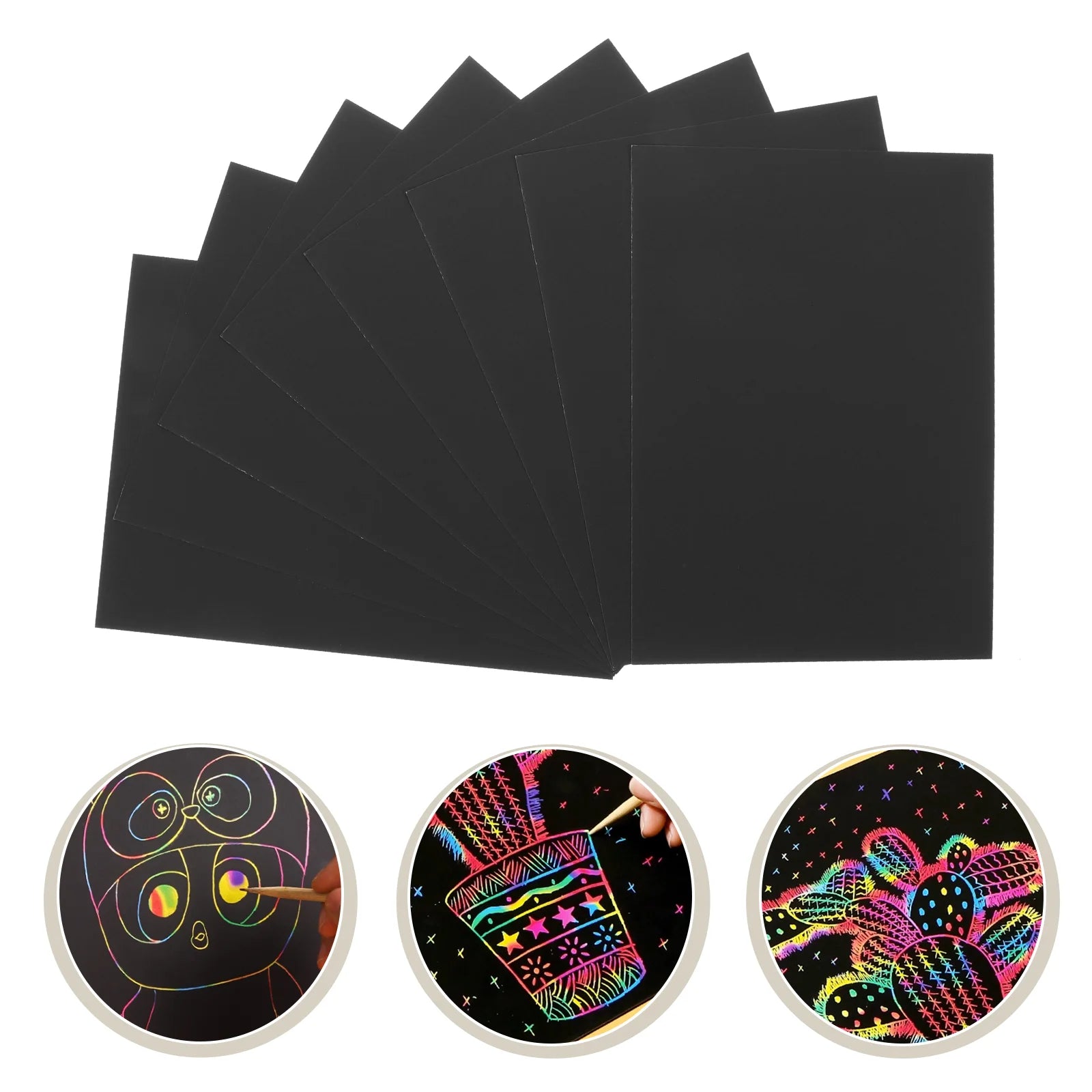 10pcs A4 Papel Black Arte de riscar - Faça do seu jeito