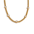 Colar Feminino Gota com Zircônia em Aço 316L Ouro