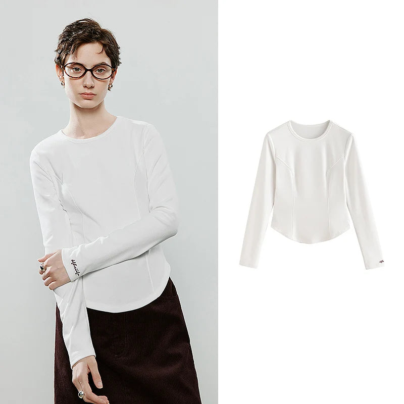 Blusa Feminina Slim de Fleece Manga Longa