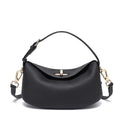 Bolsa pequena feminina de couro legítimo minimalista transversal de ombro