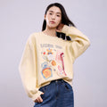 Moletom Feminino Forrado com Estampa de Bolinhas Coloridas